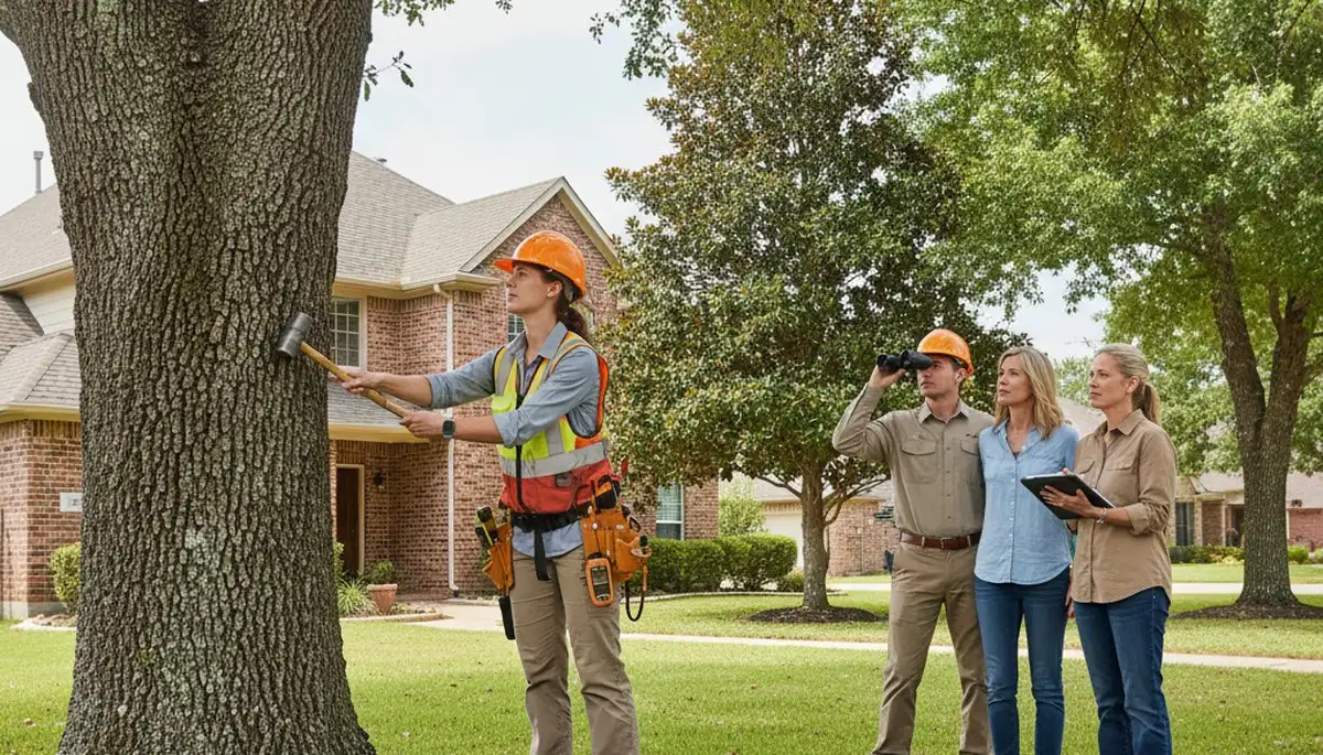 Certified arborist performing tree health assessment for Magnolia homeowners near Cherry Hill, NJ