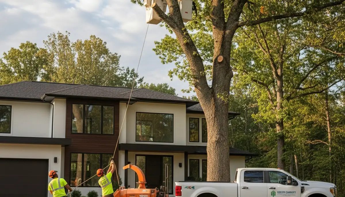 Arborists performing tree removal in Cherry Hill NJ for Chop Chop Tree professional tree service