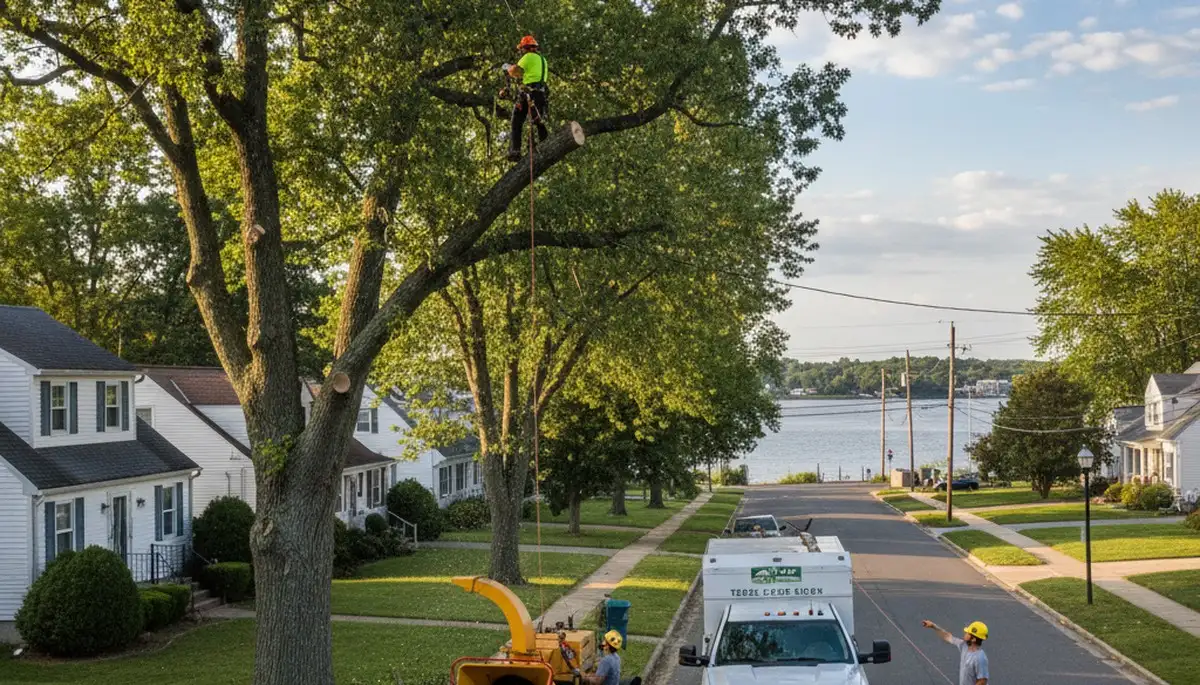 Professional tree removal service team working in Cherry Hill, NJ